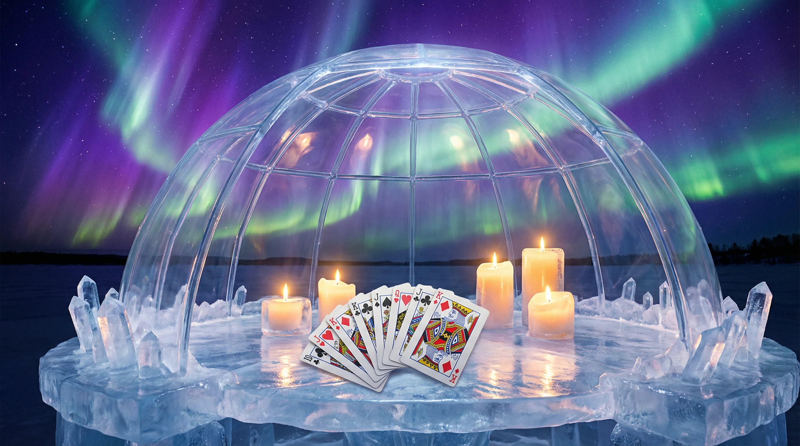 冰雕扑克牌 - 84棋牌 冰屋牌桌装饰
